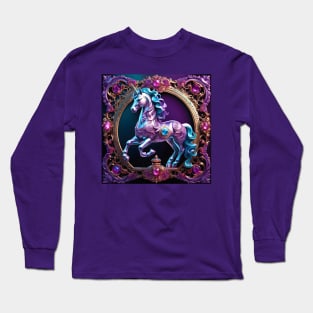 Baroque Bejewelled Unicorn Long Sleeve T-Shirt